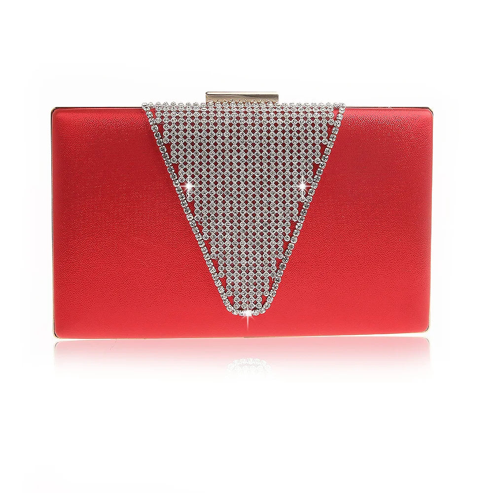 Bling Diamond Clutch Evening Bag Wedding Purse Party Handbag WY219