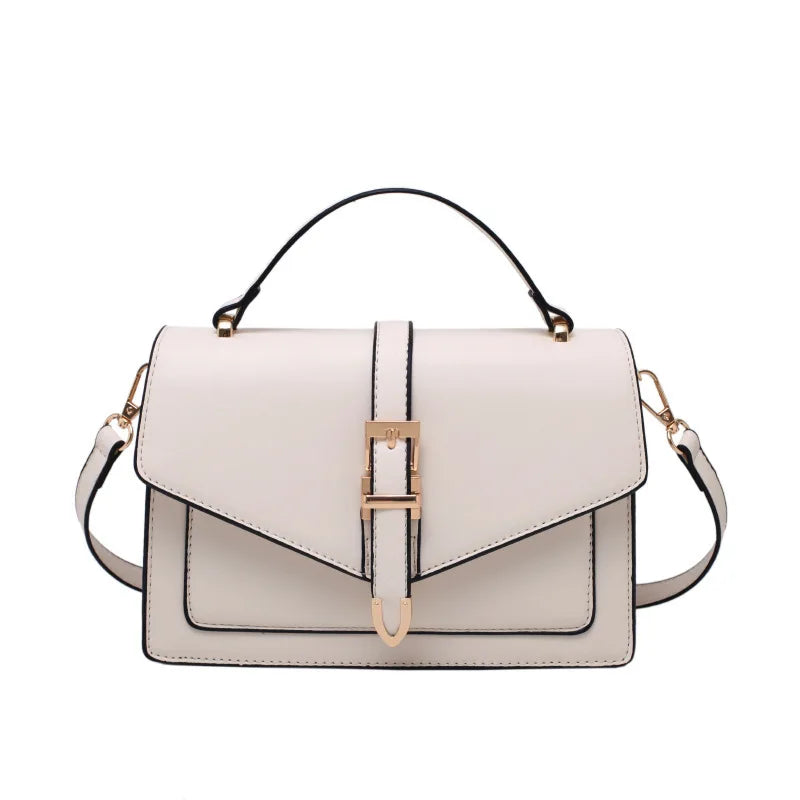 Solid PU Leather Shoulder Bags for Women