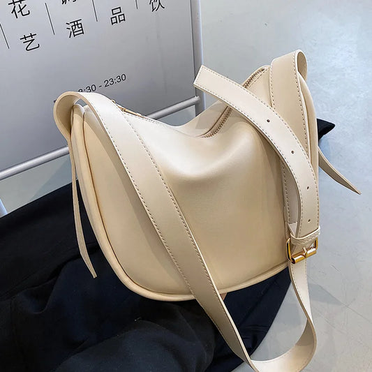 Women's Casual One Shoulder Messenger Bag - Large Capacity Bucket Bag