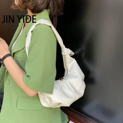 Women's PU Leather Shoulder Bag Solid Handbag Travel Underarm Bag