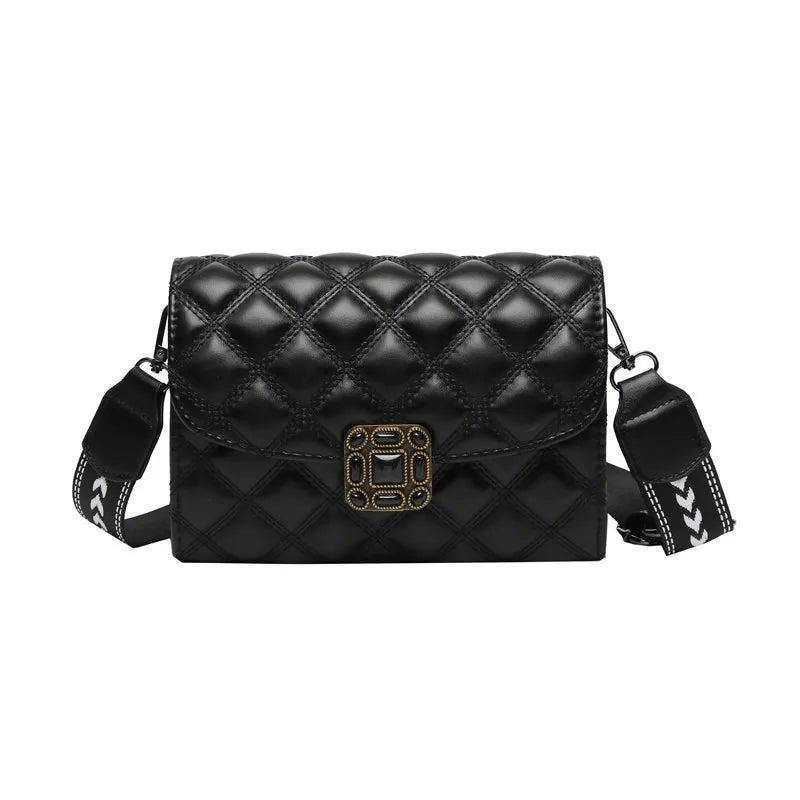 Lattice Shoulder Bag Small Square Bag Purses Handbag