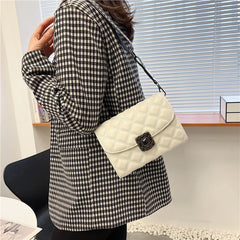 Lattice Shoulder Bag Small Square Bag Purses Handbag