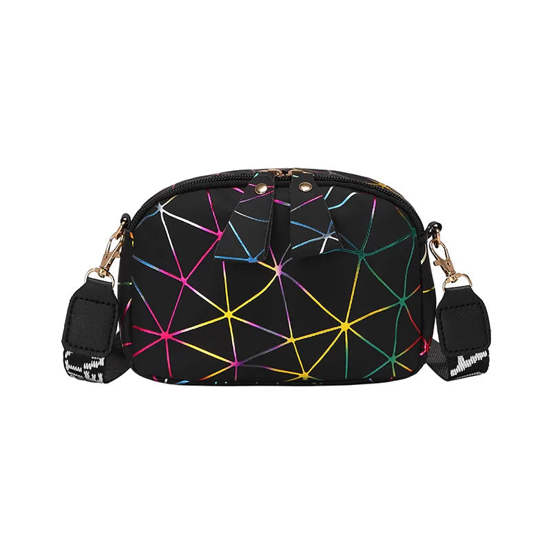 Small Zipper Crossbody Bag PU Leather Shoulder Messenger for Girls