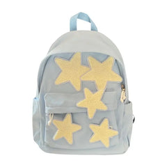 Star Unisex Plush Schoolbag High-Capacity Preppy Style Girls Backpack