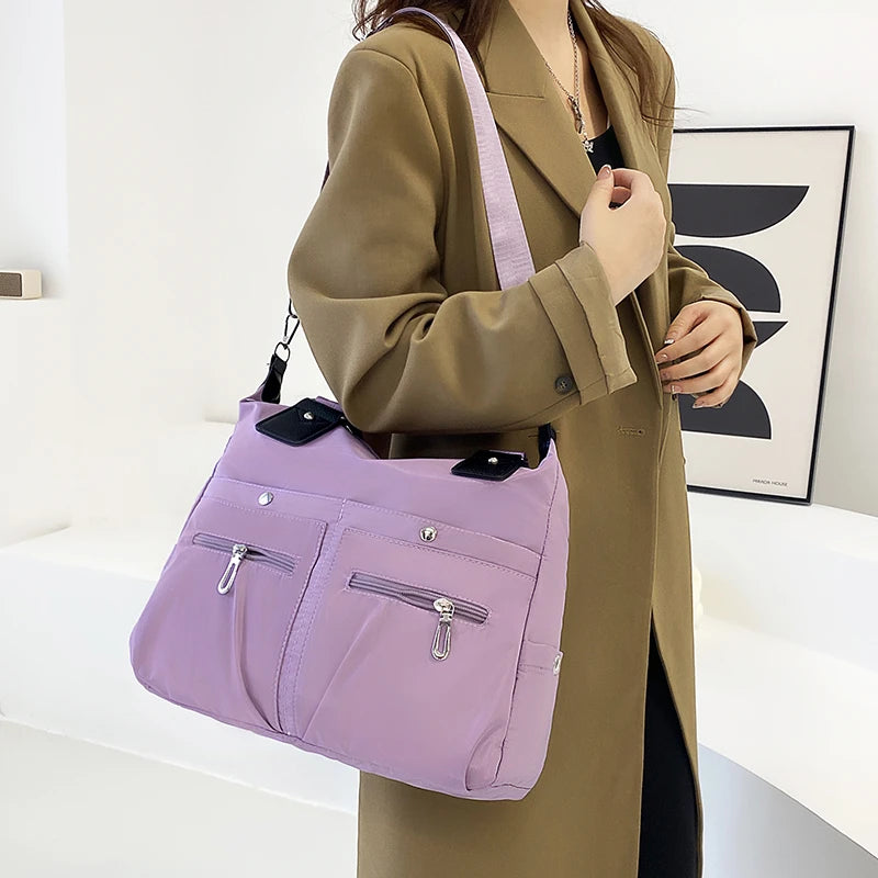 Canvas Portable Women Crossbody Shoulder Bags High Capacity Top Multifunction