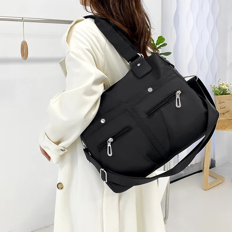 Canvas Portable Women Crossbody Shoulder Bags High Capacity Top Multifunction