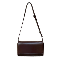 Vintage Leather Messenger Bag Women Small Square Shoulder Crossbody