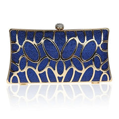 Metal Patchwork Shinning Shoulder Bags Ladies Print Clutch