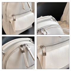 Leather School Travel Backpack for Women