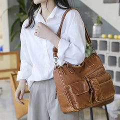 PU Leather Crossbody Shoulder Bags for Girls Women Lady Handbags Big Pockets
