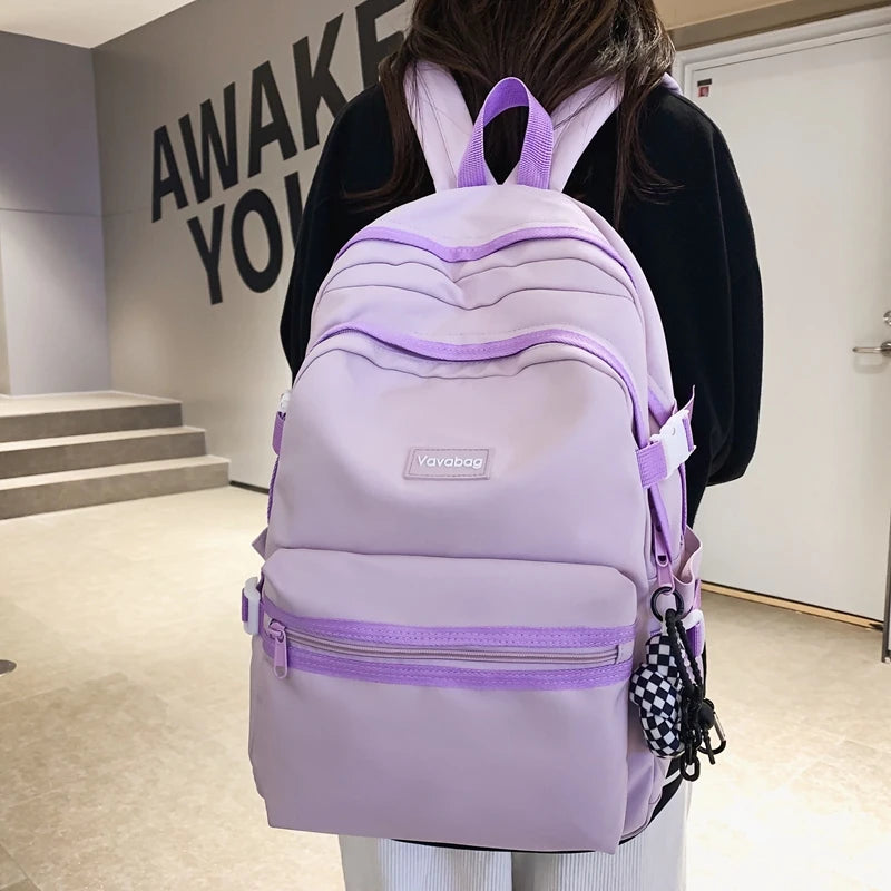 Female Male Big BookBag Girl Boy Laptop College Backpack Lady Men Travel Leisure