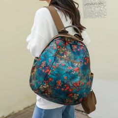 Flower Pattern Woman Backpack Ladies Casual Rucksack High Girls Bagpack