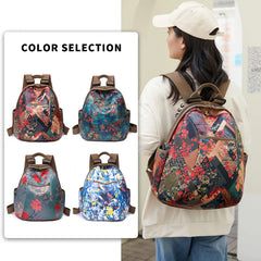 Flower Pattern Woman Backpack Ladies Casual Rucksack High Girls Bagpack