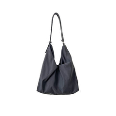 Large Capacity Women's Shoulder Bag with Nylon Zipper