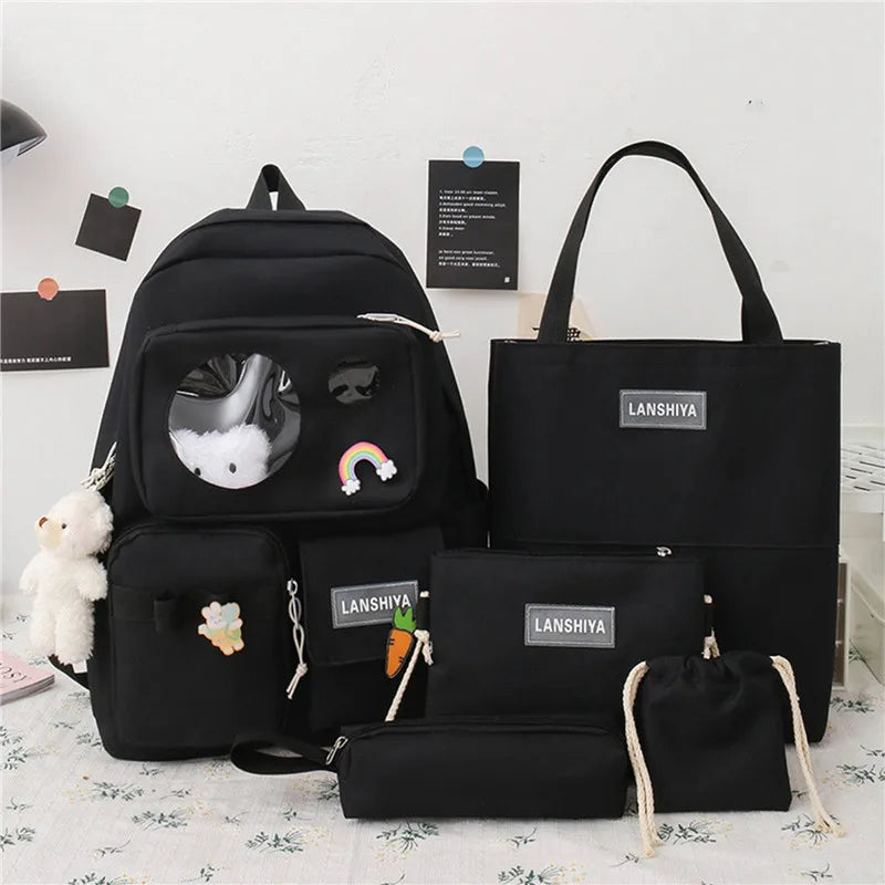 High-Capacity Female Backpack for School Travel