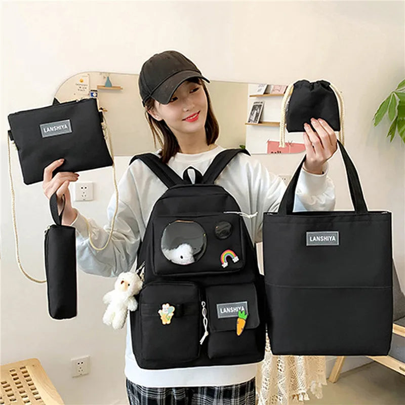 High-Capacity Female Backpack for School Travel