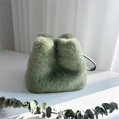 Mink Fur Handbag Women's Clutch Winter Furry Fur Handbag