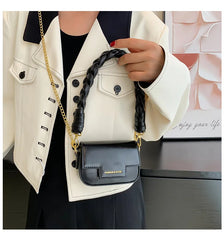Ins Women's Mini Laser Square Bag Woven Handbag