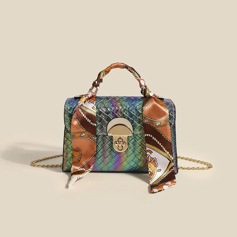 Summer Woven Chain Single Shoulder Messenger Bag