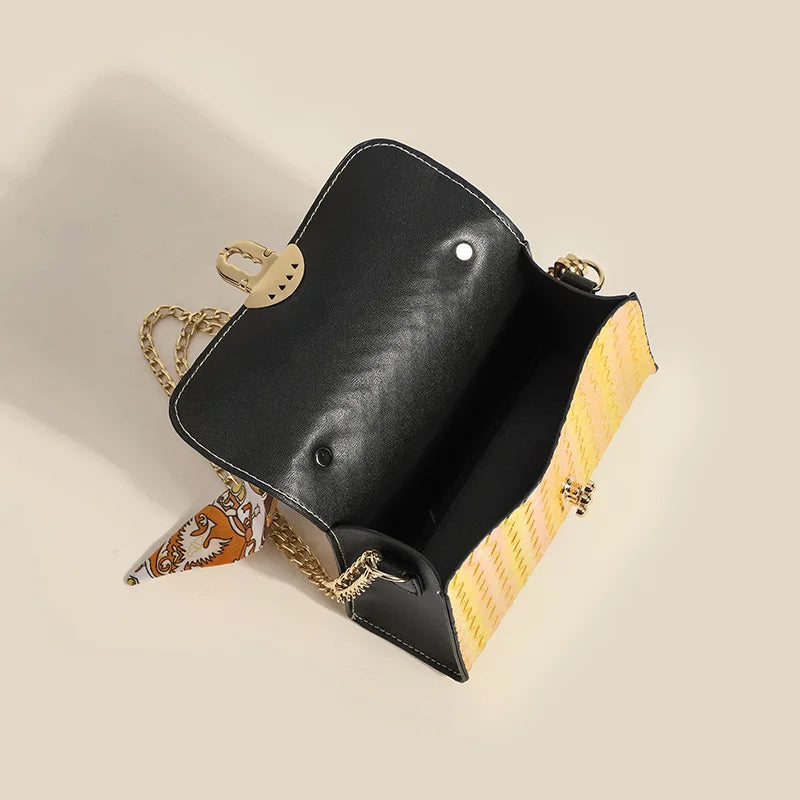 Summer Woven Chain Single Shoulder Messenger Bag