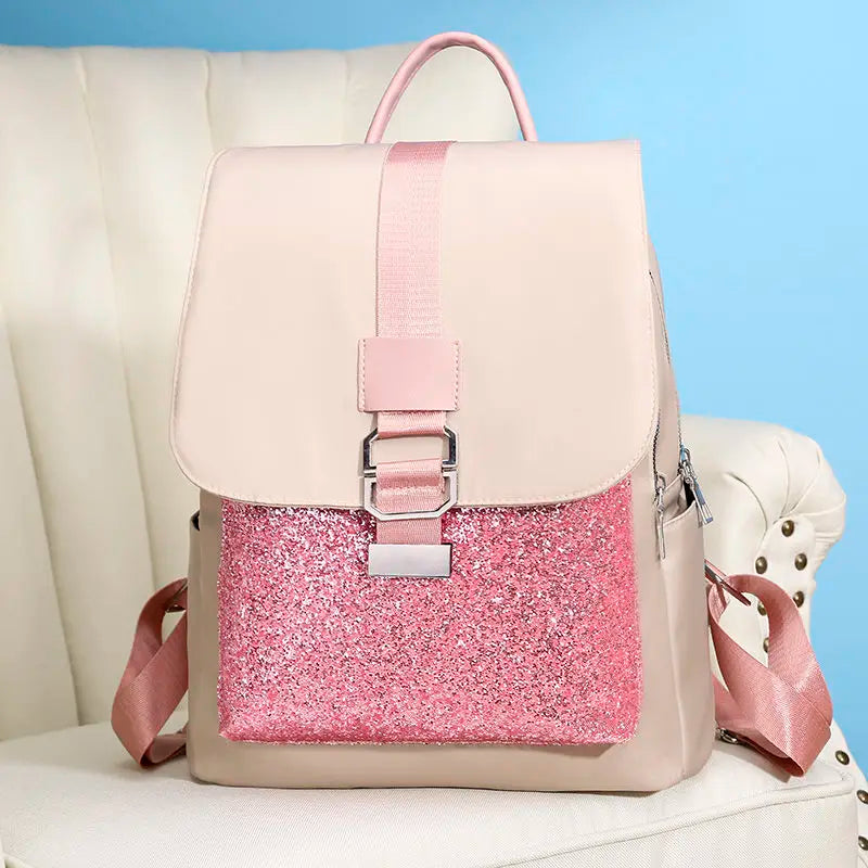 Anti-theft Oxford Cloth Sequins Backpack