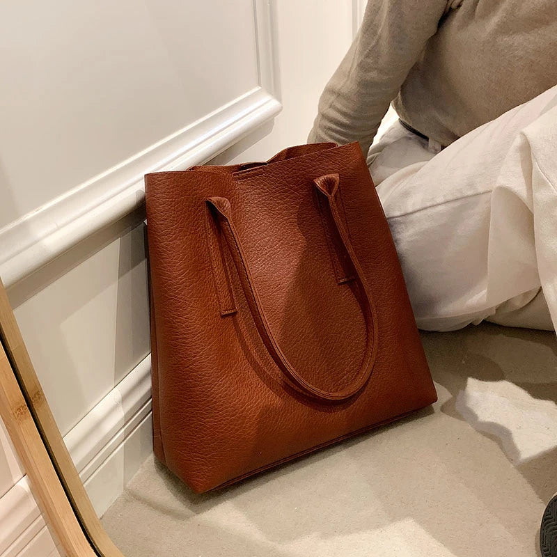 Lady Multifunction PU Leather Daily Books Handbags