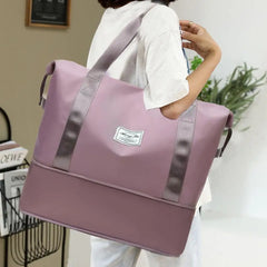Large-Capacity Double-Layer Travel Bag Boys Oxford Cloth Handbag Women's Bag