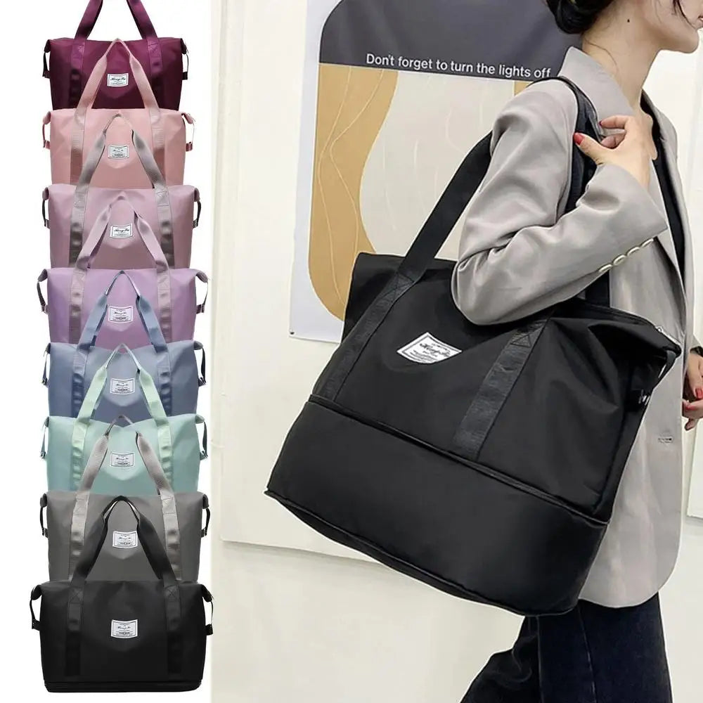 Large-Capacity Double-Layer Travel Bag Boys Oxford Cloth Handbag Women's Bag
