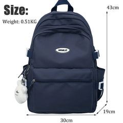 Multi-pocket Student Backpack School Bag For Teenage Girls Boys