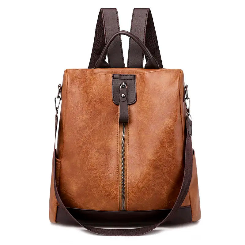 Women Leather Backpack Large Capacity School Bags for Girls