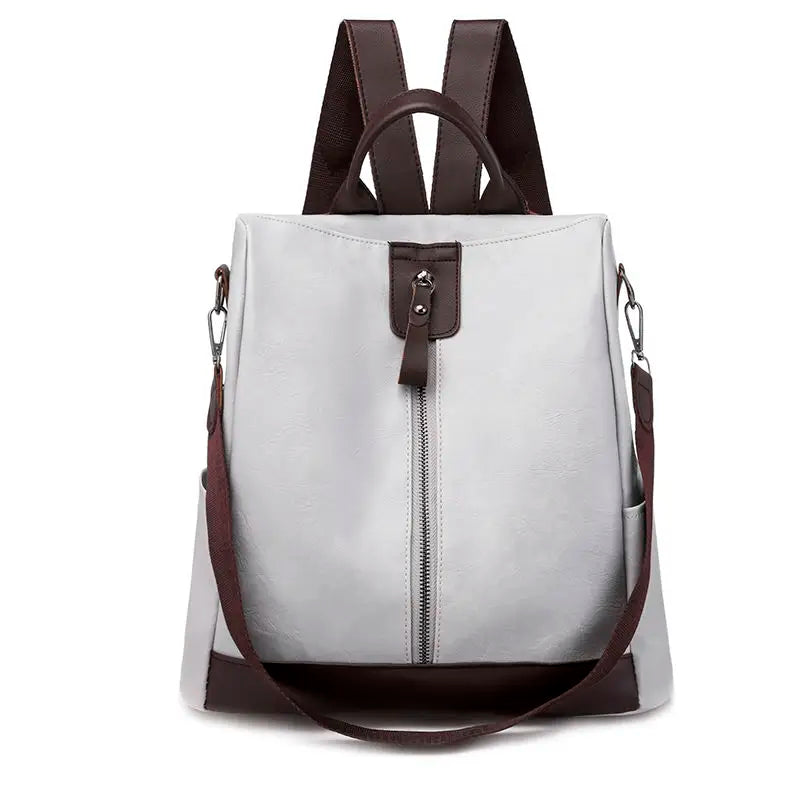 Women Leather Backpack Large Capacity School Bags for Girls