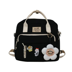 Nylon Waterproof Women Backpack Large Capacity School Bag