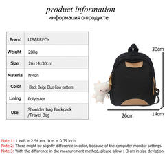 Panelled Women's Nylon Backpack Small Student Bag