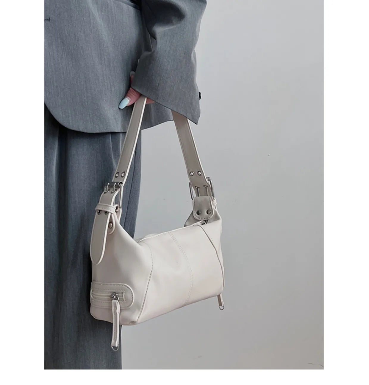 Retro Women Tote Bag Dumplings Style Office Ladies Shoulder Bag