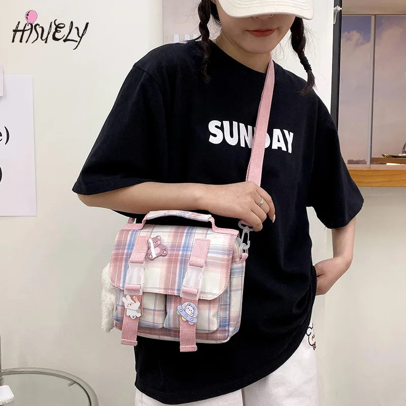 Japanese Style Nylon Tote Bag Crossbody Handbag