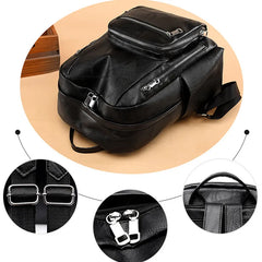 Solid Casual Backpack High Capacity Travel Backpack Female Student School Bags