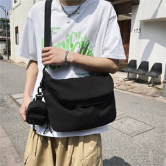 Solid Ladies Composite Bag High Nylon Large Capacity Women Messenger Bags