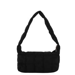 Women's Rhombus Shoulder Bag with Embroidered Design