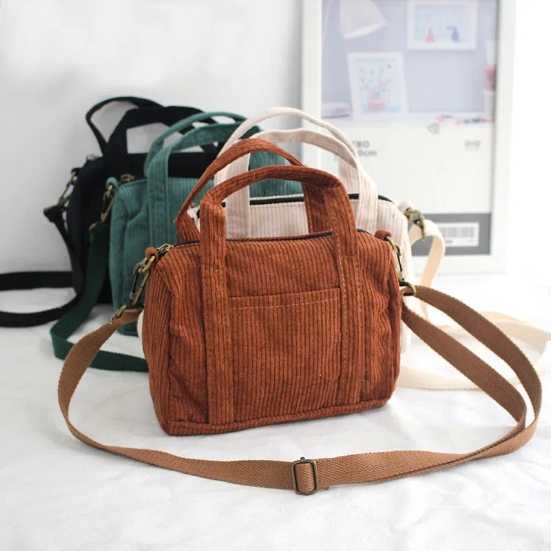 Corduroy Small Handbags for Women Crossbody Bags Ladies Shoulder Bag
