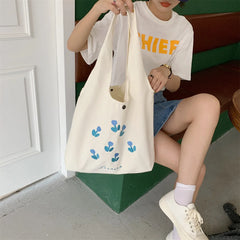 Spring Autumn Canvas Shoulder Bags for Women Casual Style