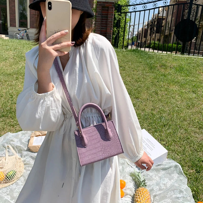 Spring Autum Pattern Leather Crossbody Bags For Women Chain Female Shoulder Mini