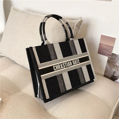 Spring Autum Straw Bags Handbags Women Zipper Tote Bag