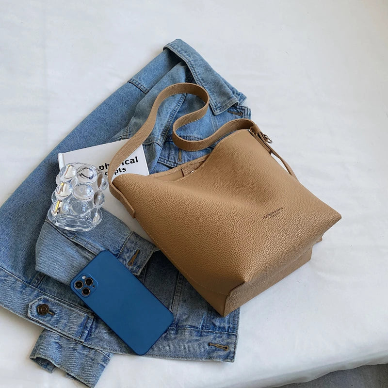 Stylish Women's Soft Leather Shoulder Bag