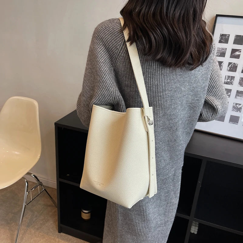 Stylish Women's Soft Leather Shoulder Bag