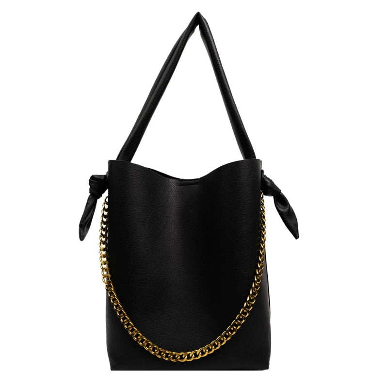 Fashionable Women Shoulder Bag PU Leather Chain Tote