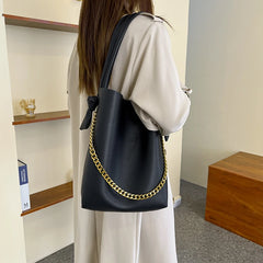 Fashionable Women Shoulder Bag PU Leather Chain Tote