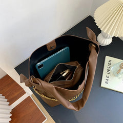 Fashionable Women Shoulder Bag PU Leather Chain Tote