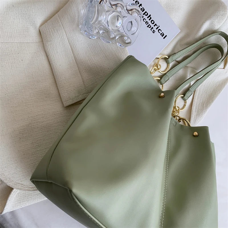 Summer Soft Leather Chain Women Shoulder Bag High Handbags