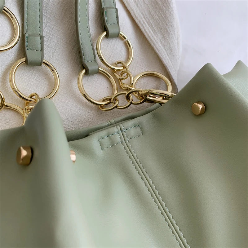 Summer Soft Leather Chain Women Shoulder Bag High Handbags