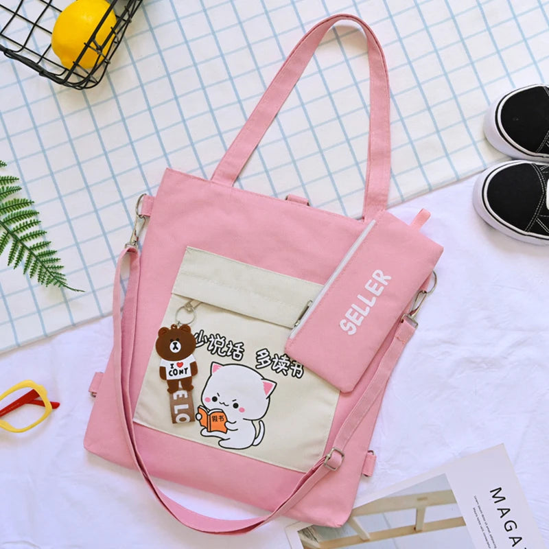 Ladies Handbags Print Oxford Cloth Shoulder Bags Large Capacity Women Messenger